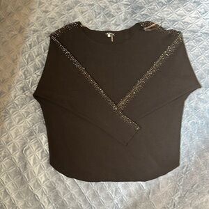 Milano Boxy Brown 3/4 Sleeve Blouse